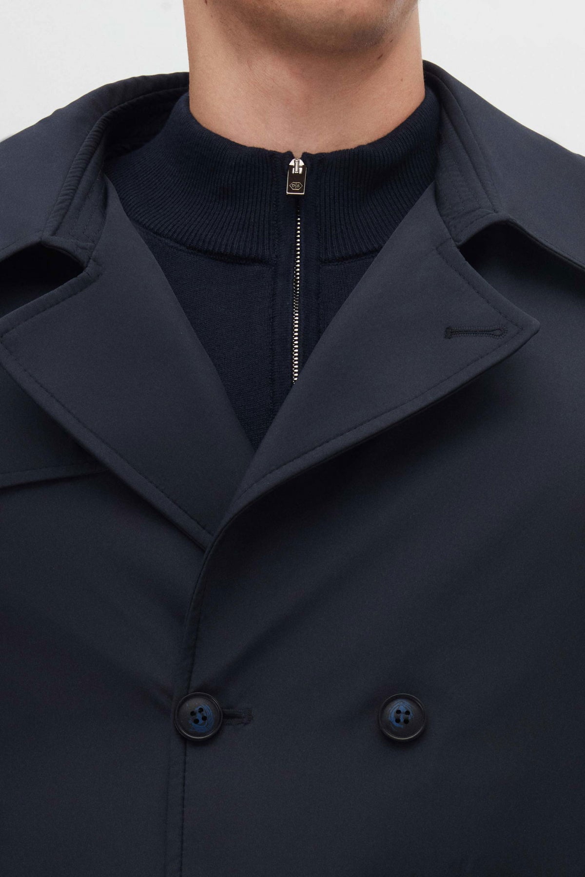 Ds Damat Regular Fit Epaulette Belted Trench Coat  - Navy Blue