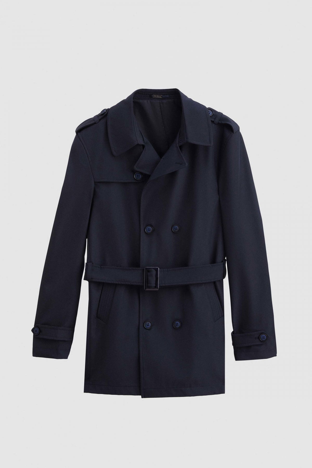 Ds Damat Regular Fit Epaulette Belted Trench Coat  - Navy Blue