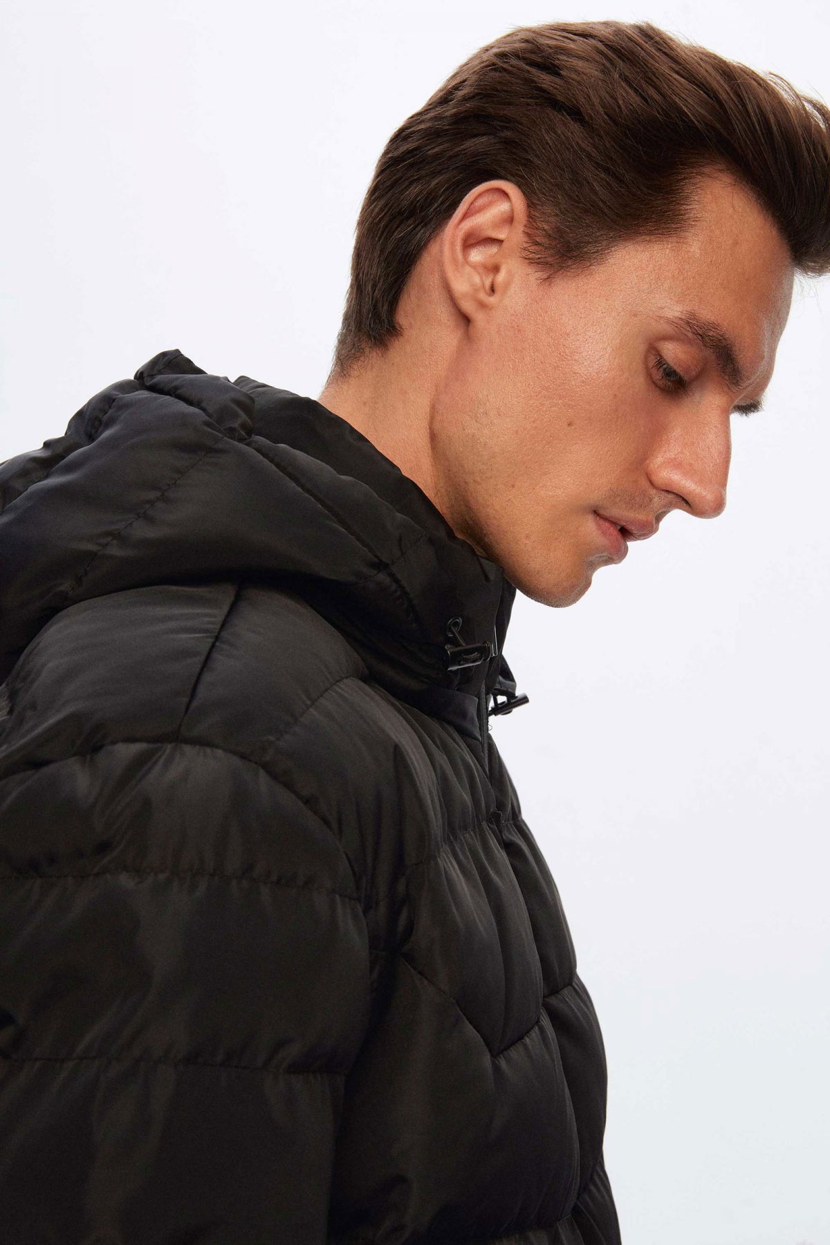 Ds Damat Regular Fit Hooded Puffer Jacket  - Black