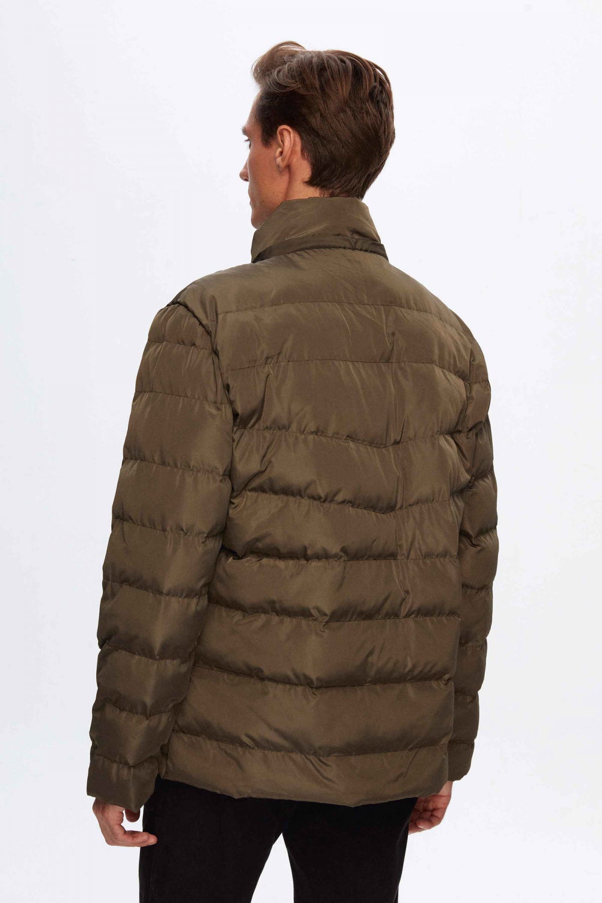 Ds Damat Regular Fit Hooded Puffer Jacket  - Khaki