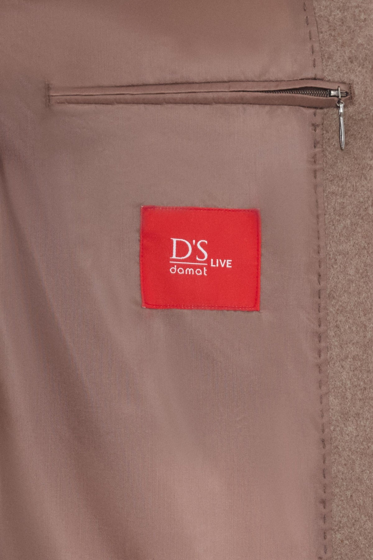 Ds Damat Regular Fit Mono Collar Wool Coat  - Beige