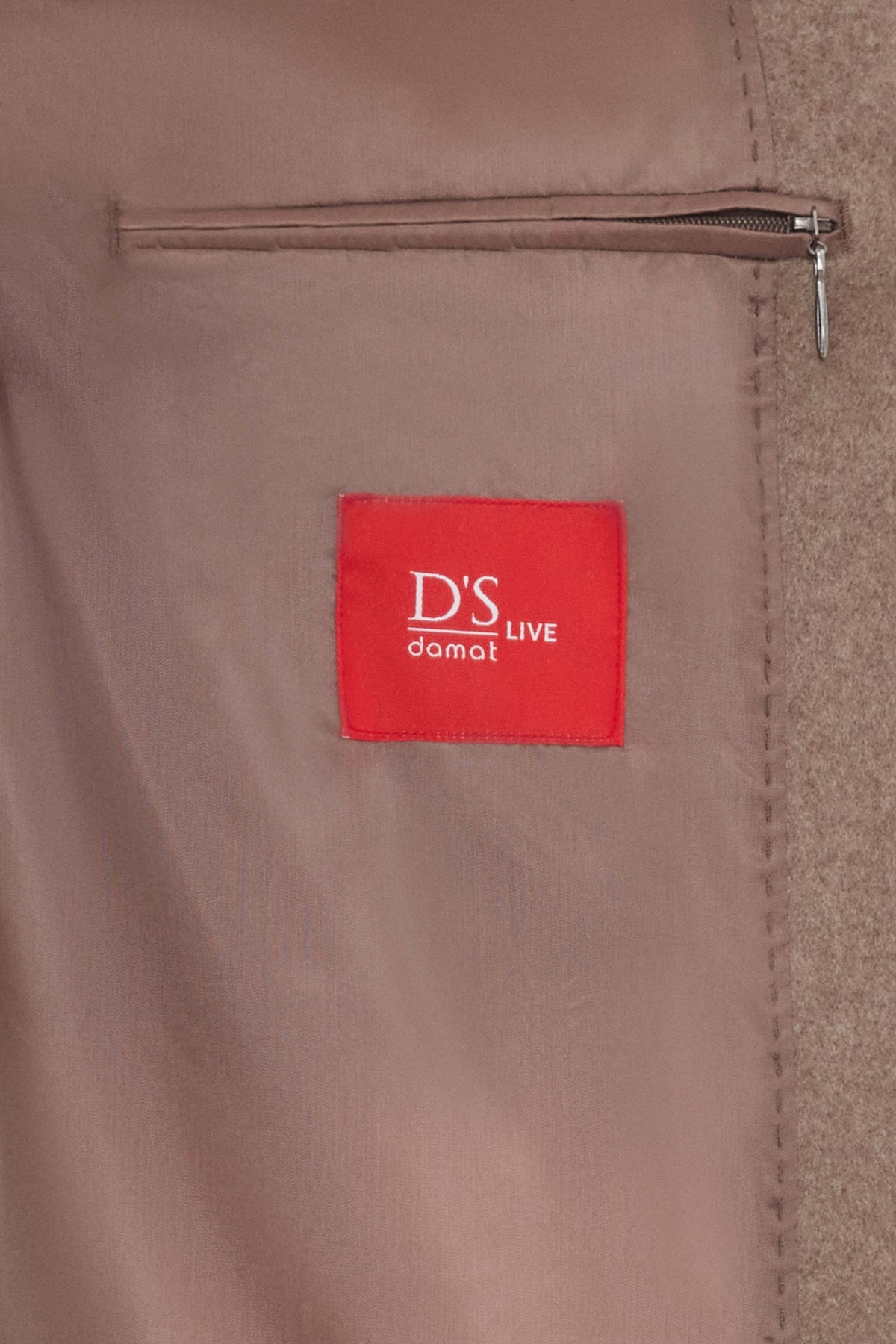 Ds Damat Regular Fit Mono Collar Wool Coat  - Beige