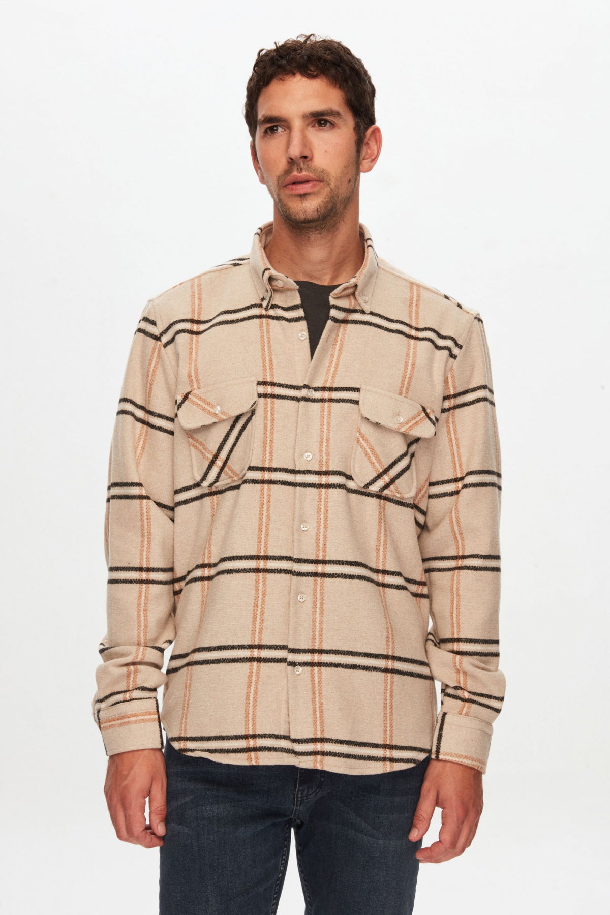 Ds Damat Regular Fit Plaid Lumberjack Shirt  - Brown