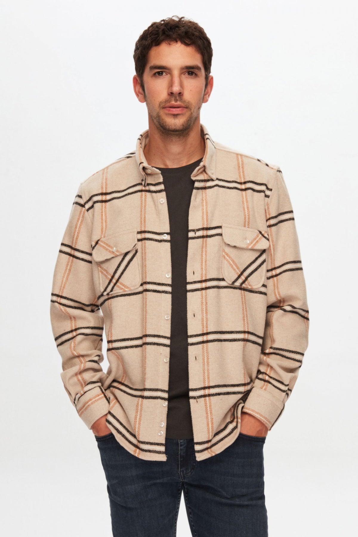 Ds Damat Regular Fit Plaid Lumberjack Shirt  - Brown