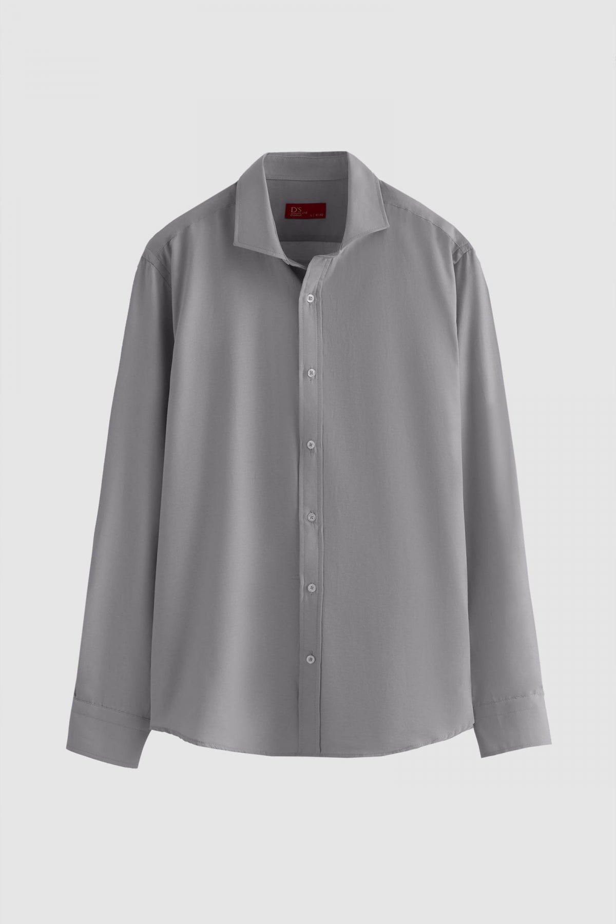Ds Damat Regular Fit Plain Shirt  - Gray