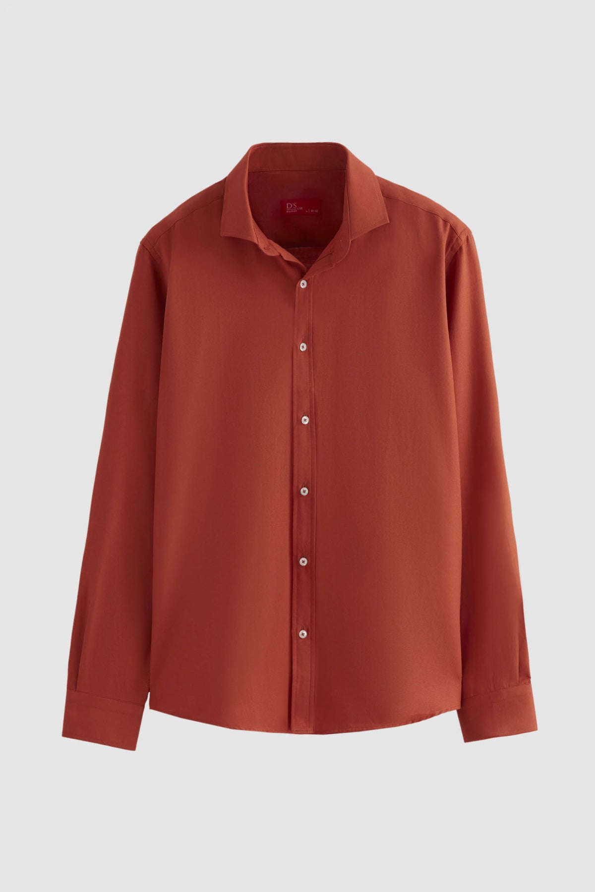 Ds Damat Regular Fit Plain Shirt  - Orange