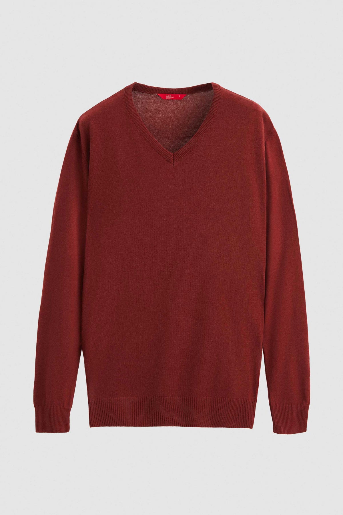 Ds Damat Regular Fit Plain V-Neck Knit Sweater  - Off White