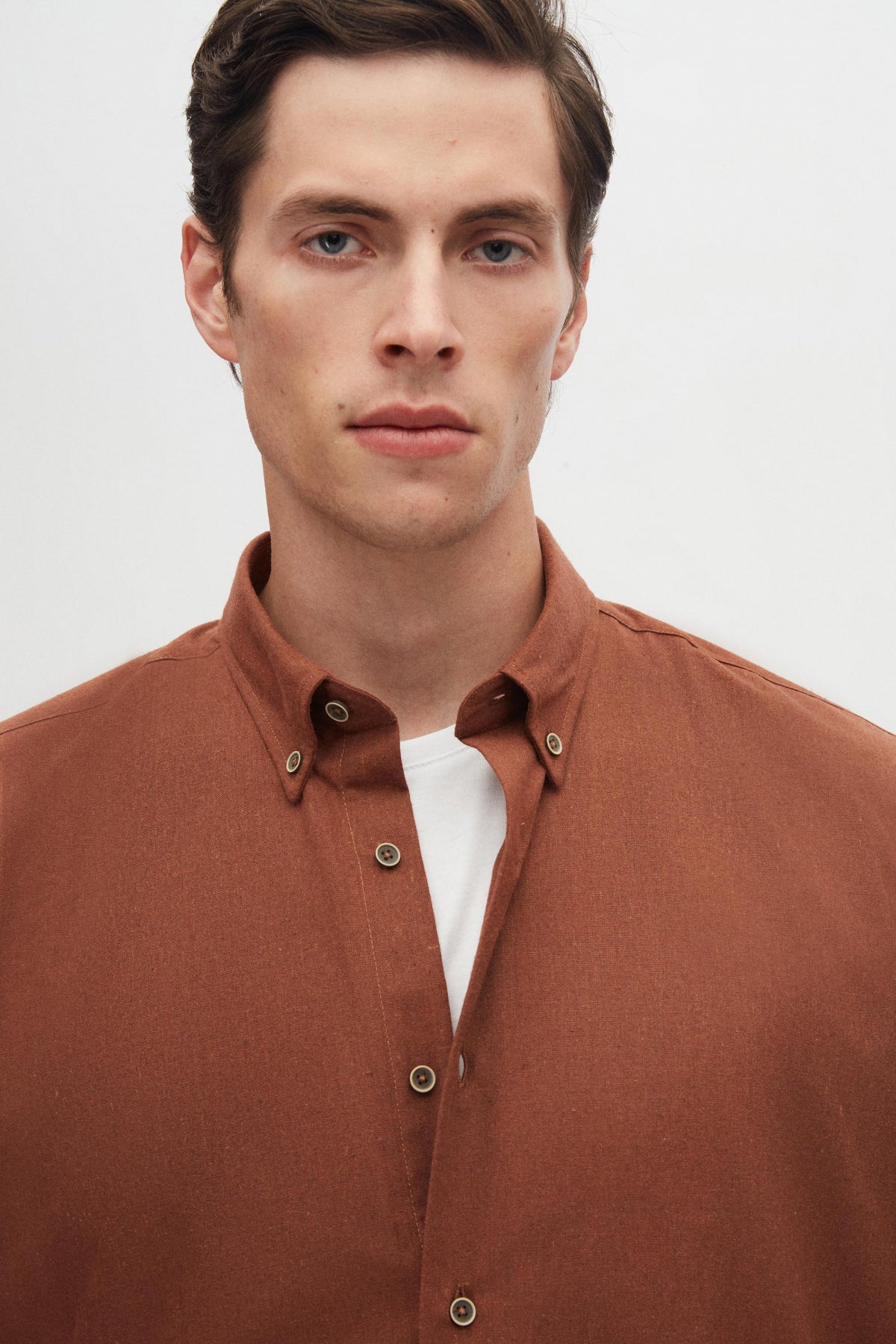 Ds Damat Regular Fit Plain Winter Flannel Shirt  - Brown