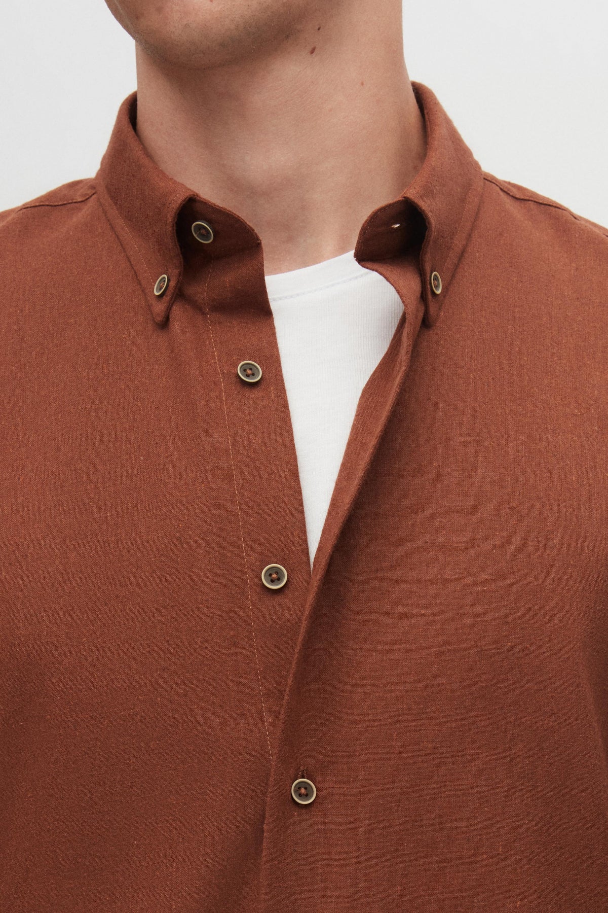 Ds Damat Regular Fit Plain Winter Flannel Shirt  - Brown