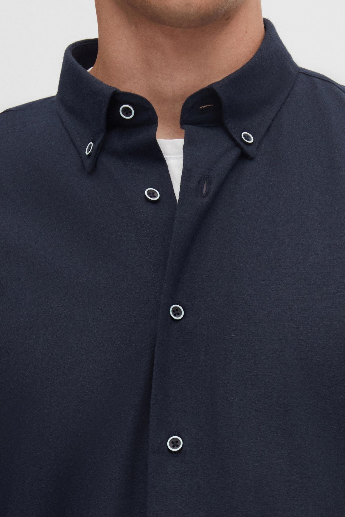 Ds Damat Regular Fit Plain Winter Flannel Shirt  - Navy Blue