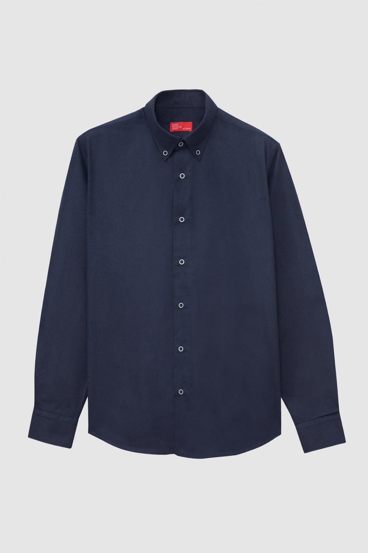 Ds Damat Regular Fit Plain Winter Flannel Shirt  - Navy Blue
