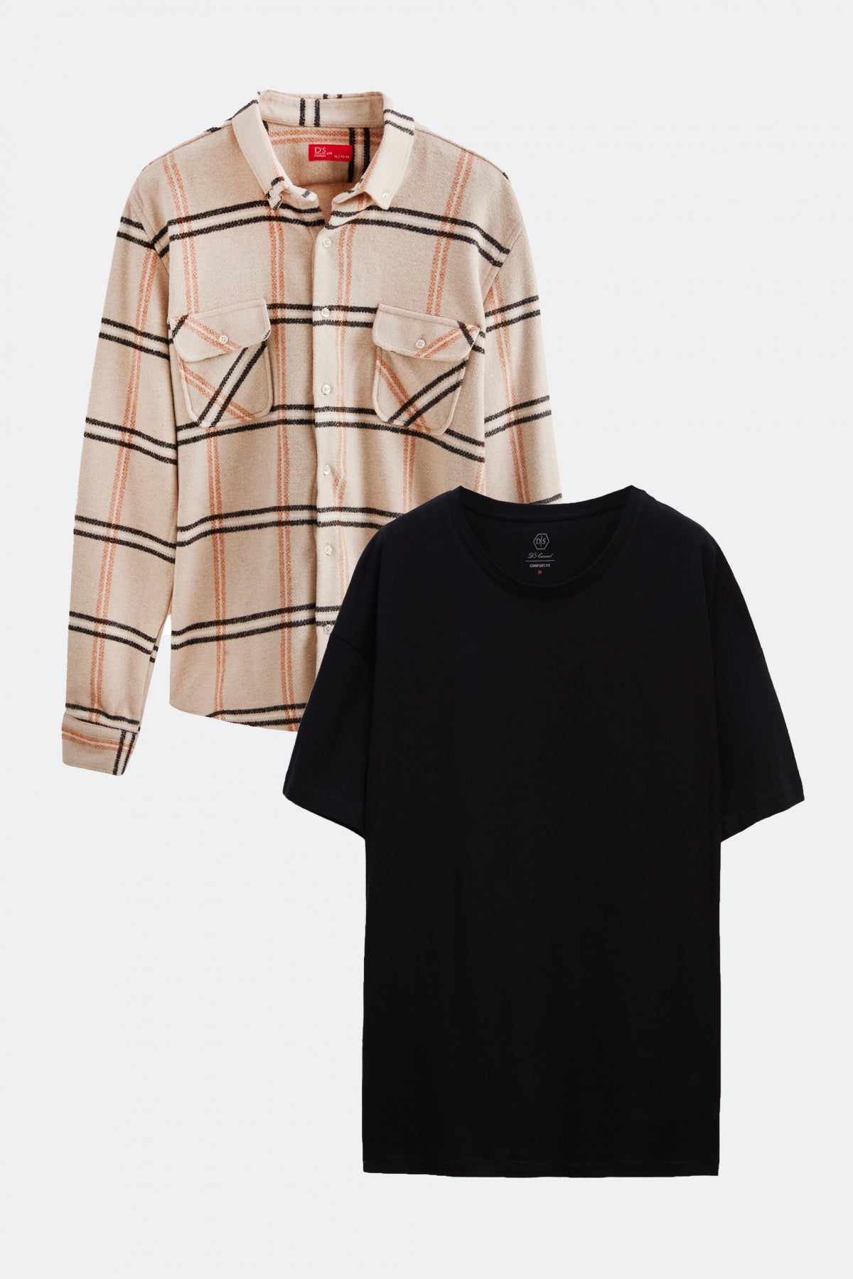 Ds Damat Regular Fit T-Shirt-Lumberjack Shirt  - Brown