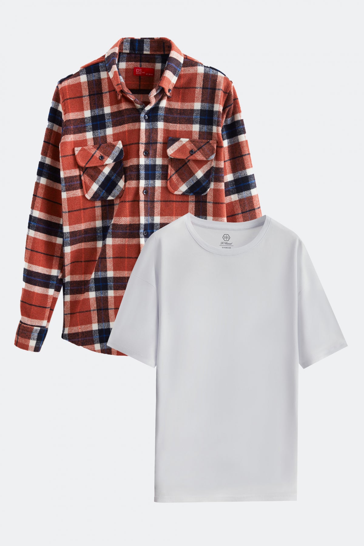Ds Damat Regular Fit T-Shirt-Lumberjack Shirt  - Cinnamon