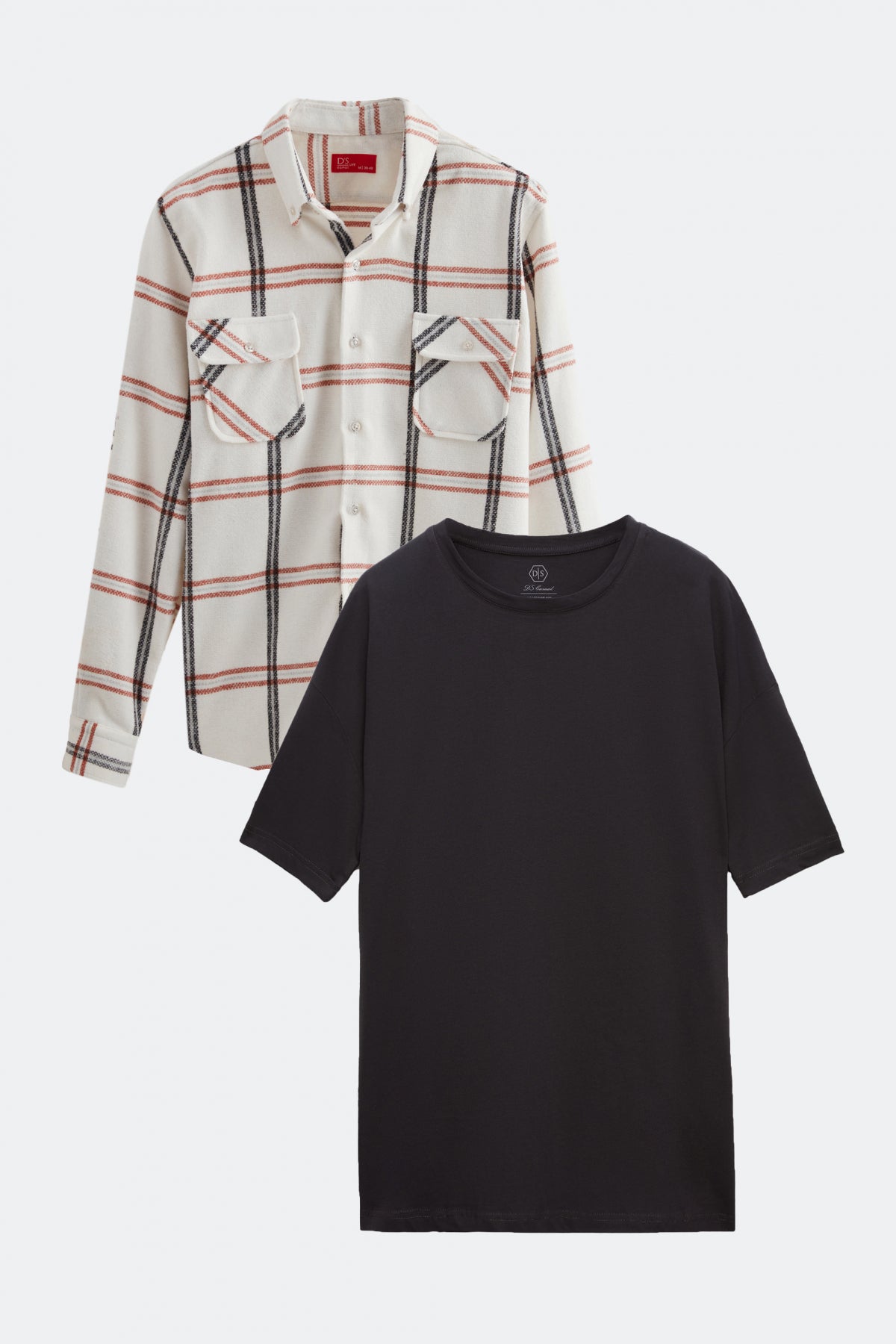Ds Damat Regular Fit T-Shirt-Lumberjack Shirt  - Ecru