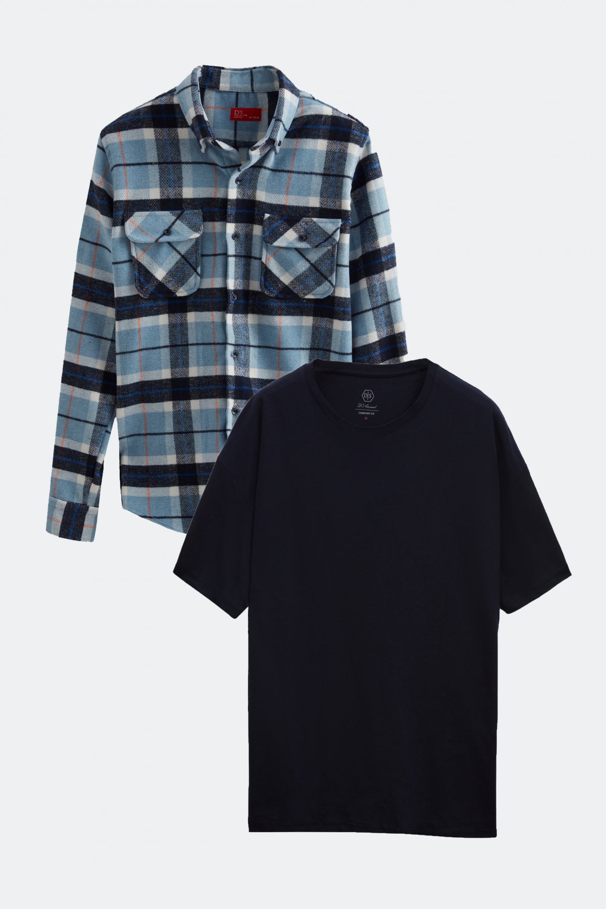 Ds Damat Regular Fit T-Shirt-Lumberjack Shirt  - Light Blue