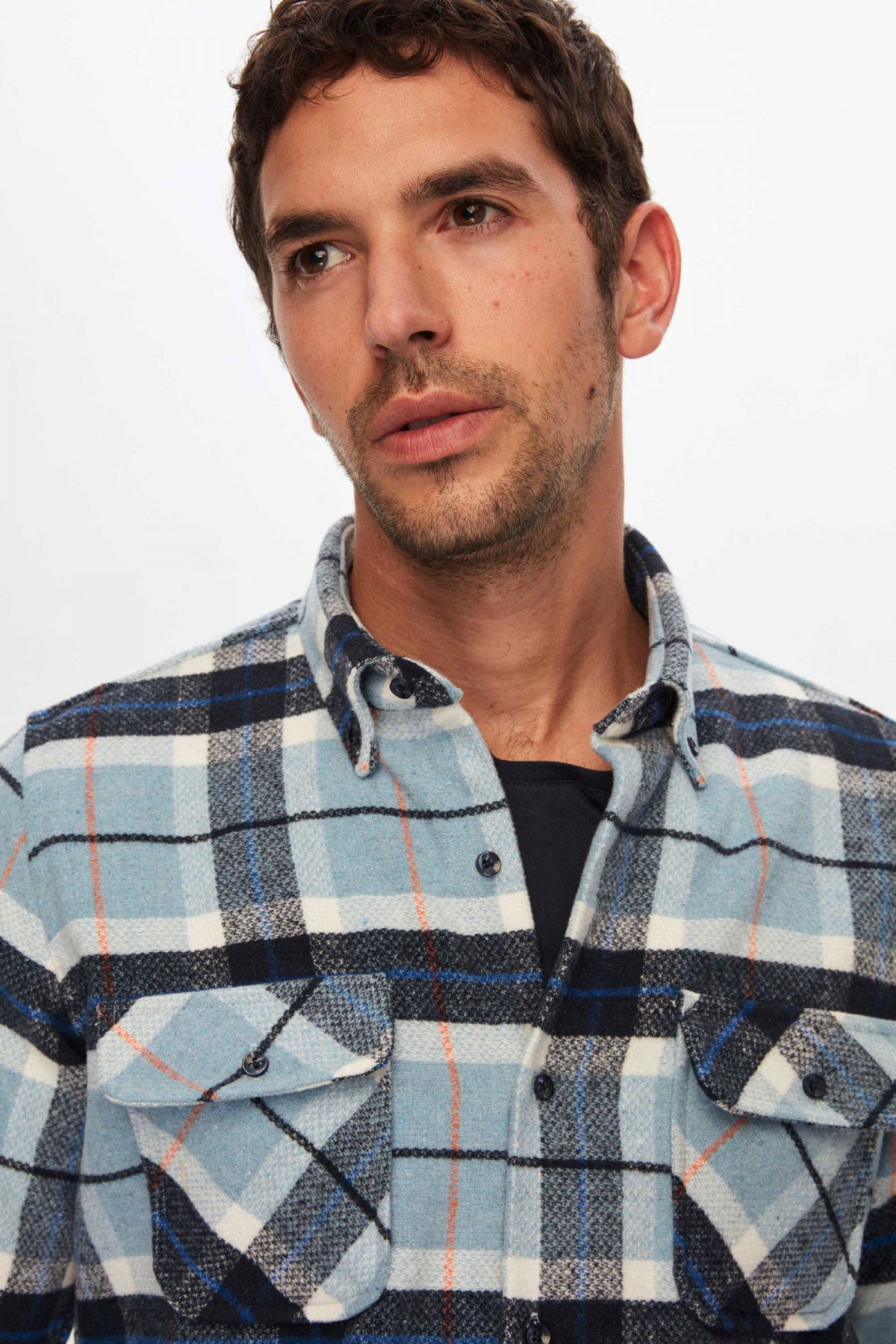 Ds Damat Regular Fit T-Shirt-Lumberjack Shirt  - Light Blue