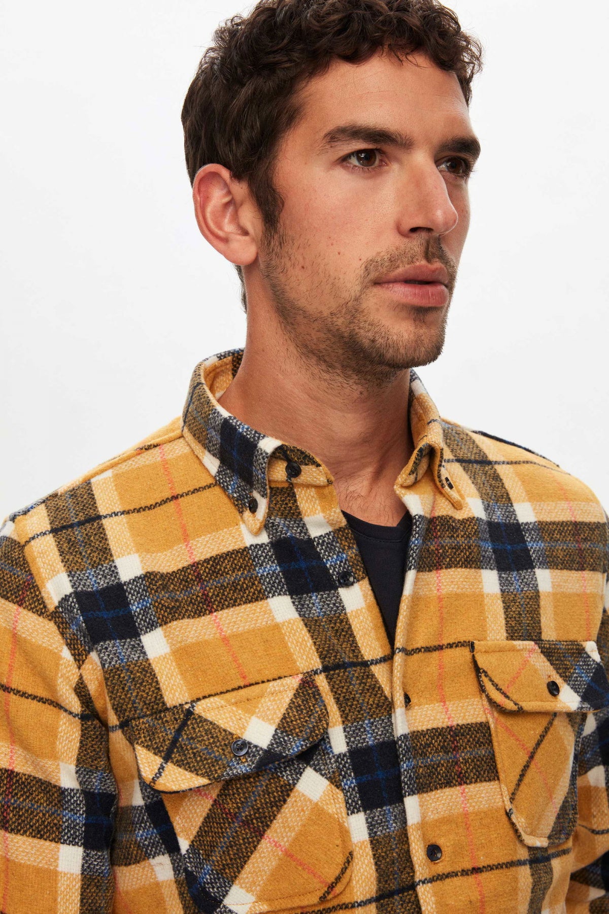 Ds Damat Regular Fit T-Shirt-Lumberjack Shirt  - Mustard