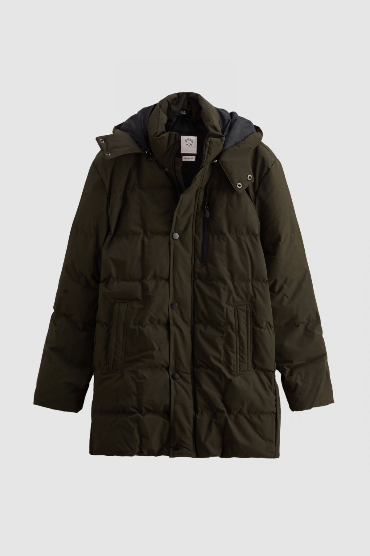 Ds Damat Regular Fit Windproof Water-Repellent Fiber-Filled Removable Hood Winter Jacket  - Khaki