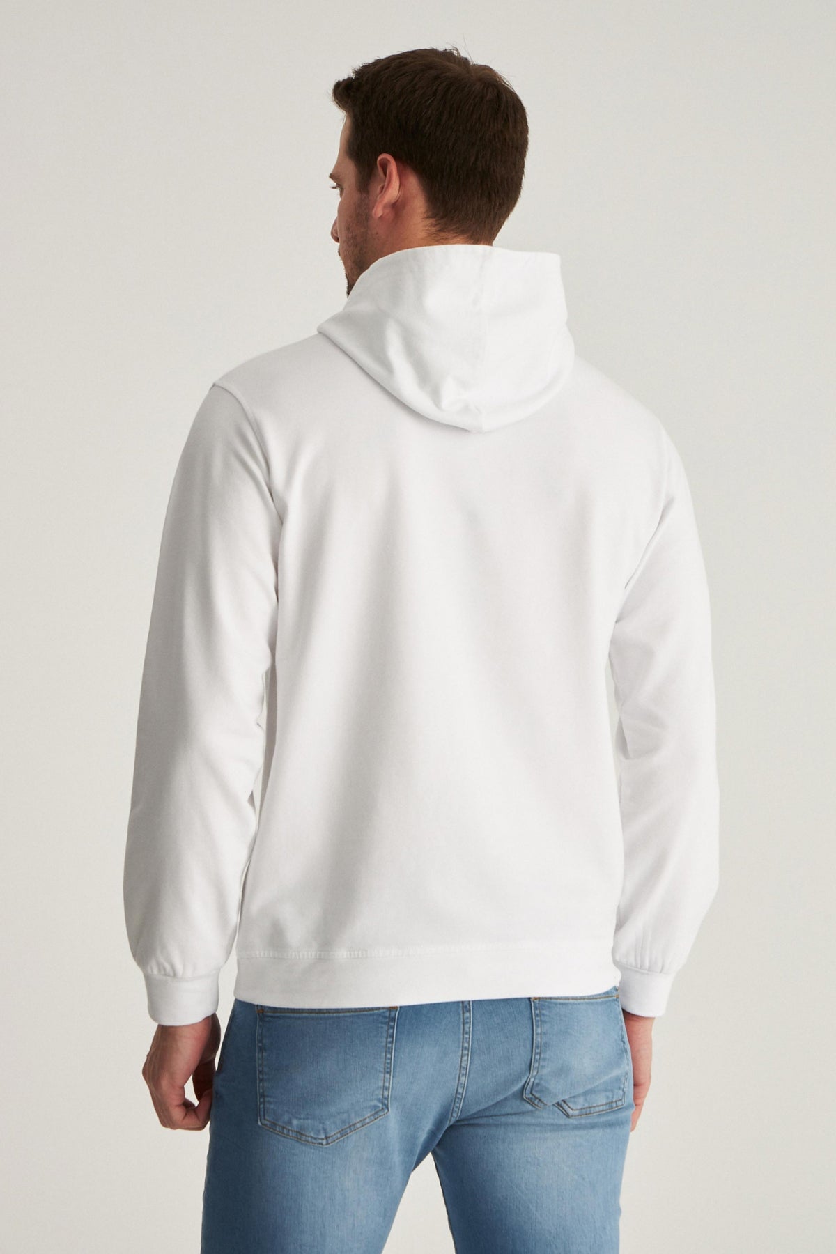 Ds Damat Relaxed Fit Cotton Logo Printed Sweatshirt  - White