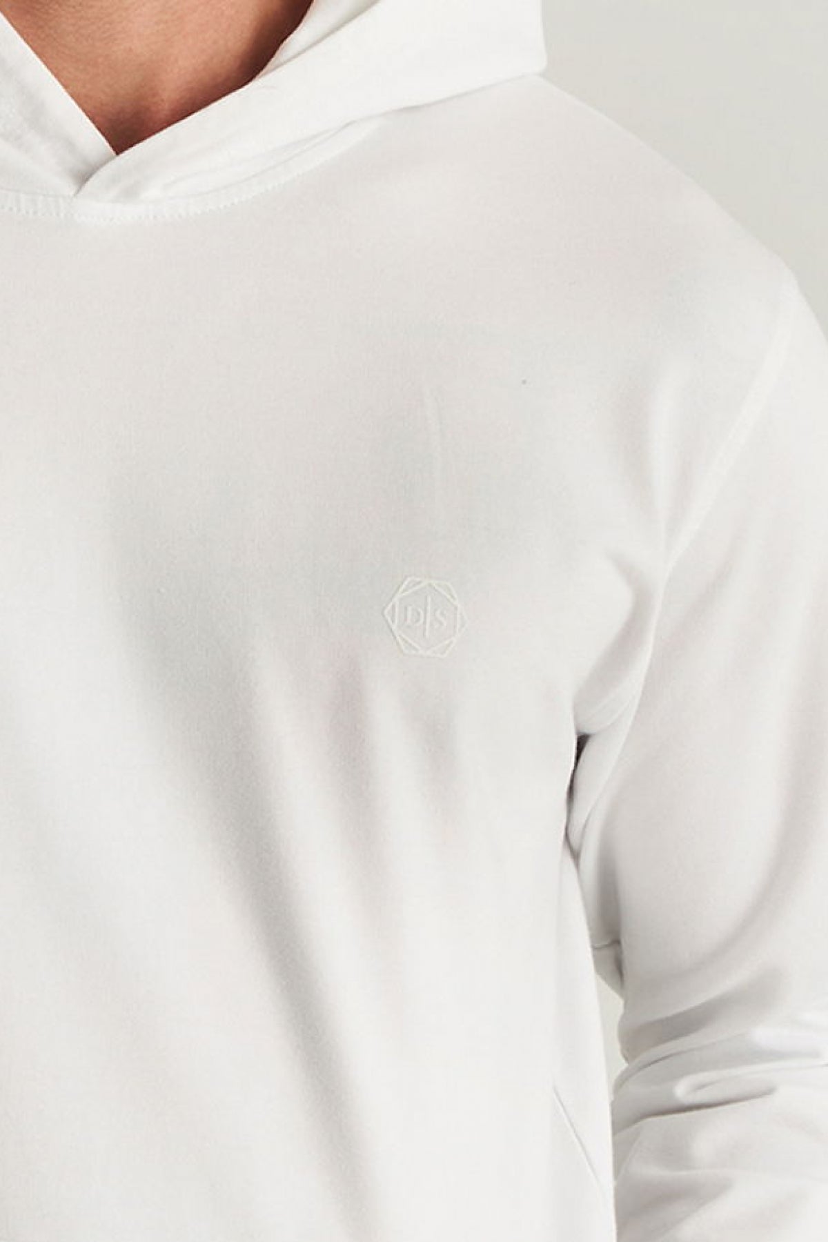 Ds Damat Relaxed Fit Cotton Logo Printed Sweatshirt  - White