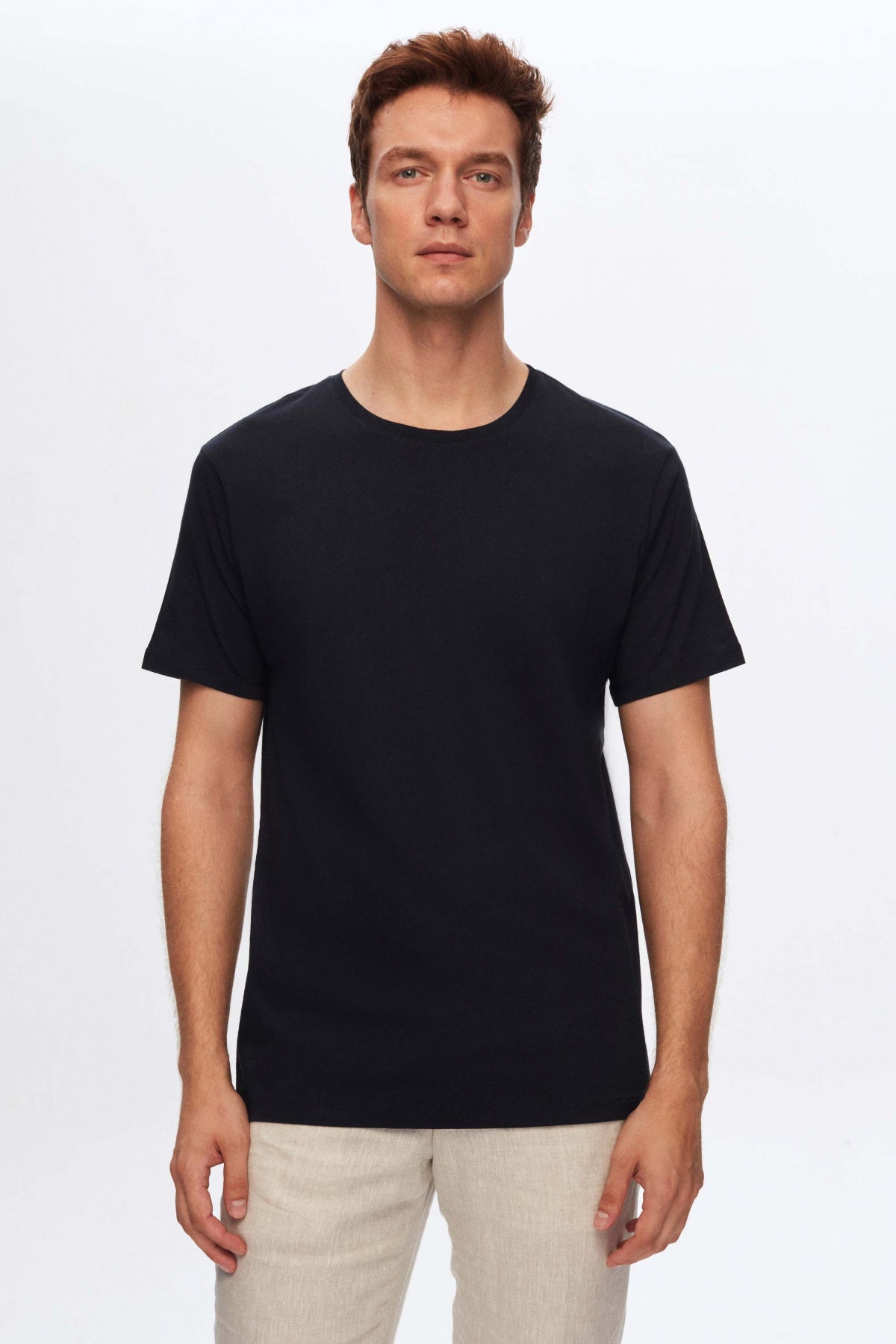 Ds Damat Slim Fit 3-Pack T-Shirts  - Black/White/Navy Blue