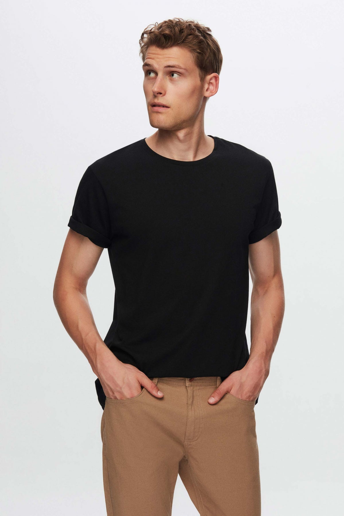 Ds Damat Slim Fit 3-Pack T-Shirts  - Black