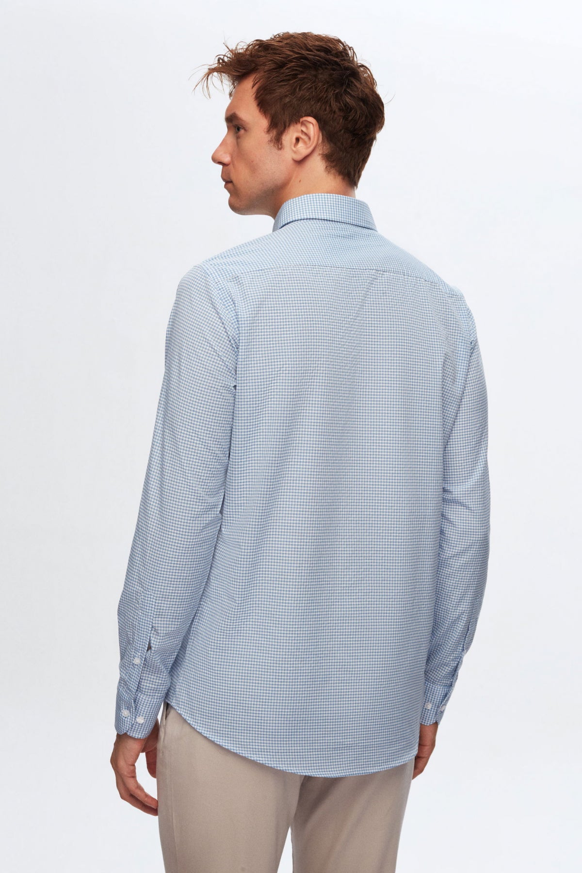 Ds Damat Slim Fit Checkered Shirt  - Blue