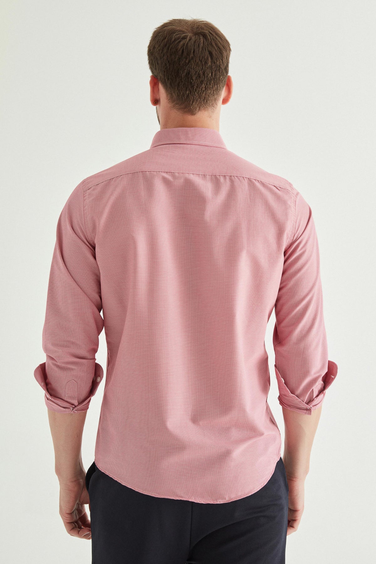 Ds Damat Slim Fit Checkered Shirt  - Smoke