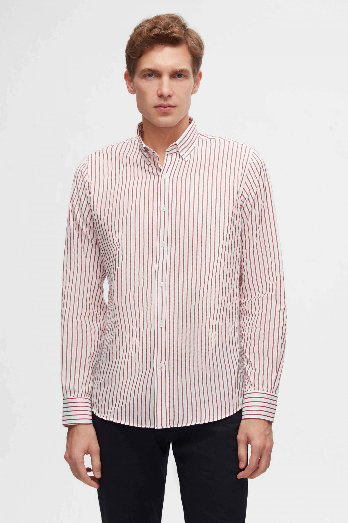 Ds Damat Slim Fit Cotton Blend 2-Pack Crew Neck Shirt and Sweater  - Burgundy