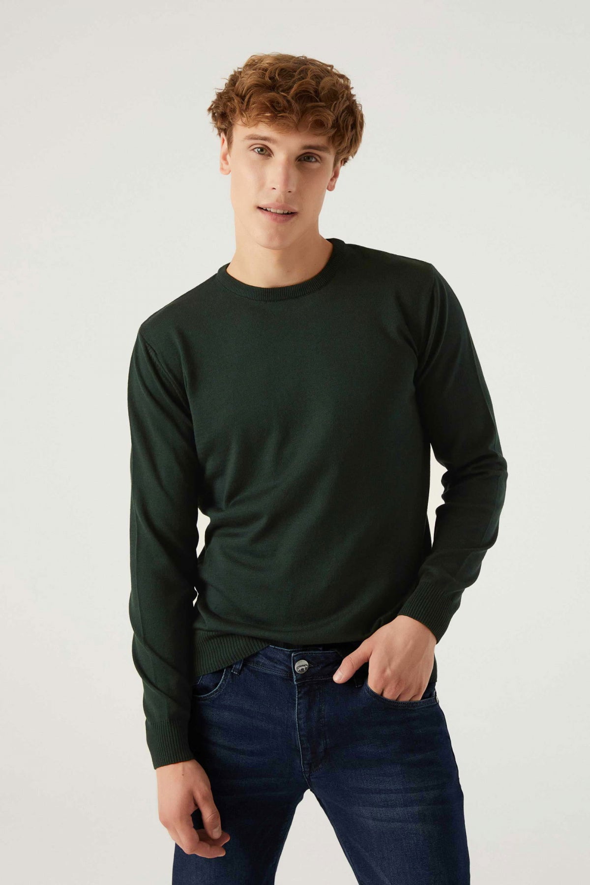 Ds Damat Slim Fit Cotton Blend 2-Pack Crew Neck Shirt and Sweater  - Khaki