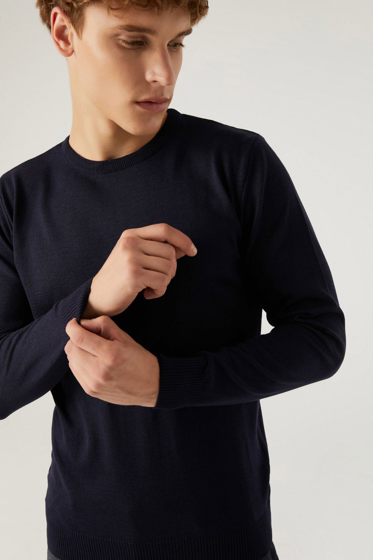 Ds Damat Slim Fit Cotton Blend 2-Pack Crew Neck Sweater and Shirt  - Blue
