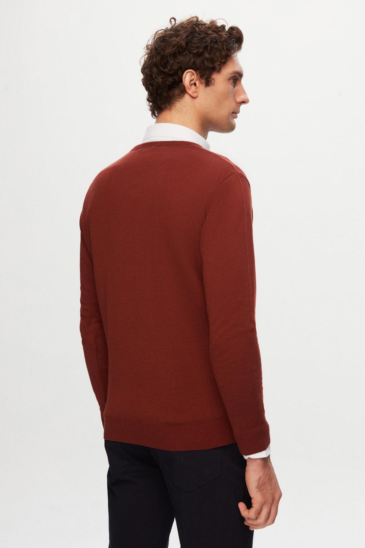 Ds Damat Slim Fit Cotton Blend 2-Pack V-Neck Sweater and Shirt  - Off White