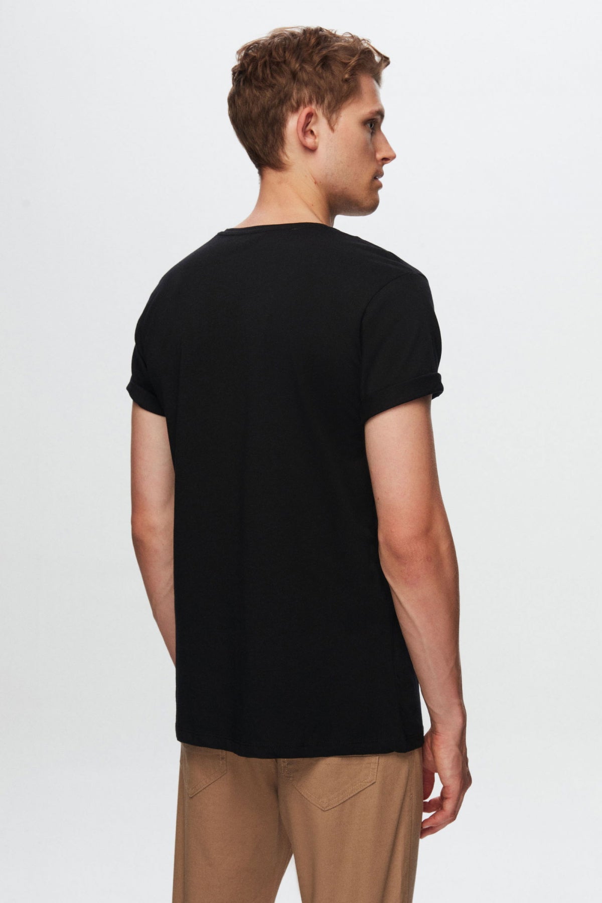 Ds Damat Slim Fit Crew Neck 100% Cotton Breathable T-Shirt  - Black