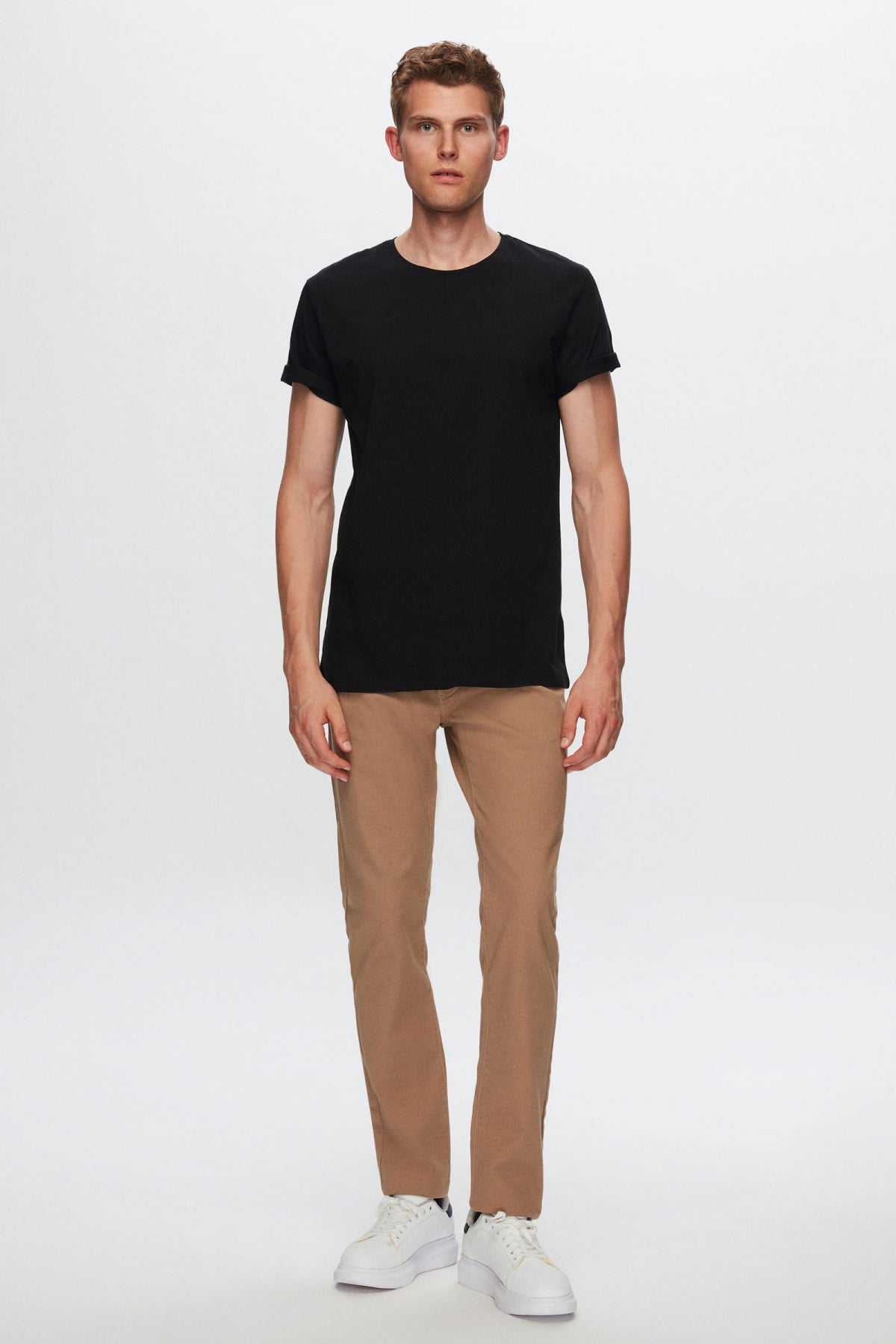 Ds Damat Slim Fit Crew Neck 100% Cotton Breathable T-Shirt  - Black