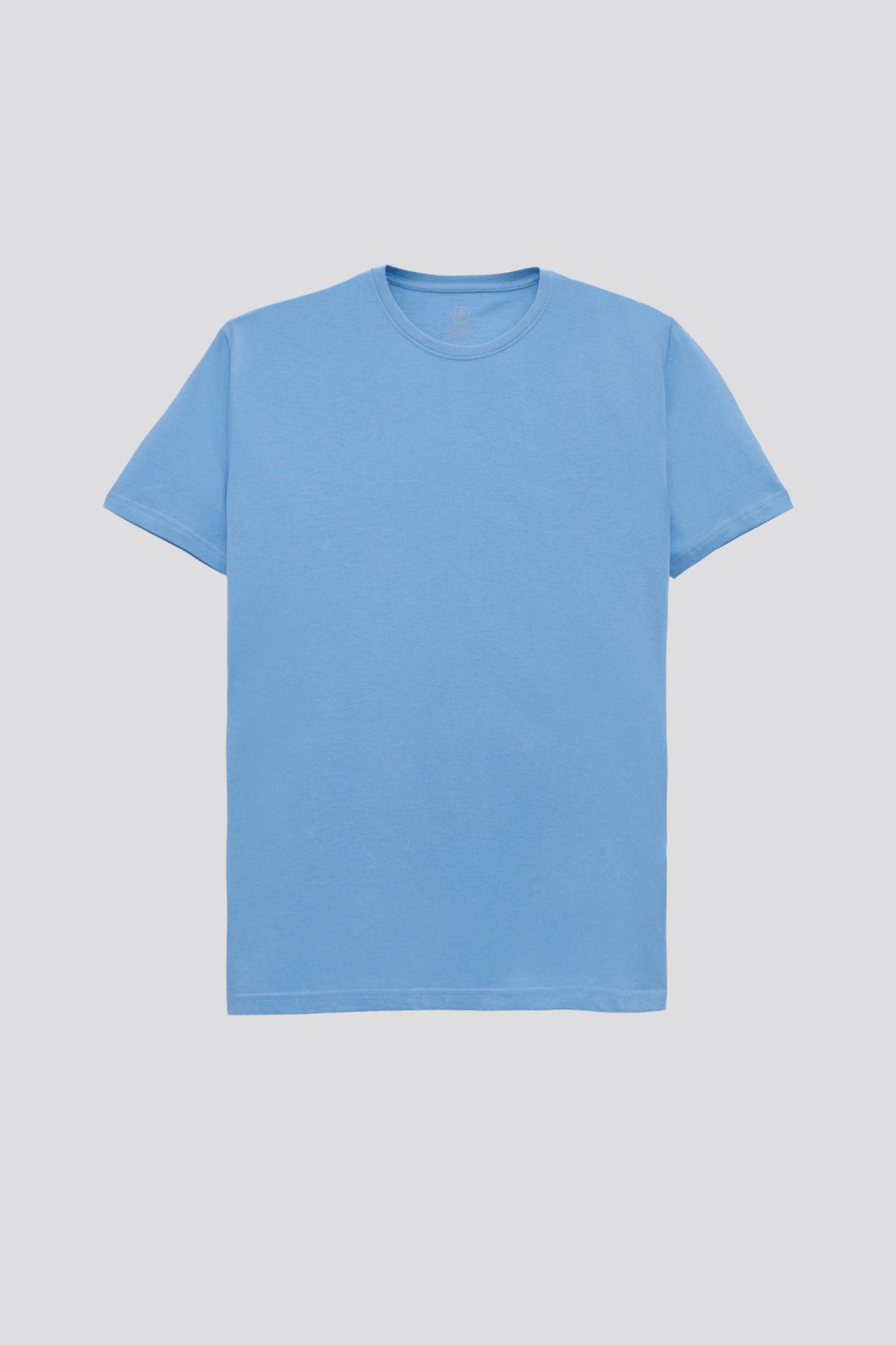 Ds Damat Slim Fit Crew Neck 100% Cotton Breathable T-Shirt  - Light Indigo