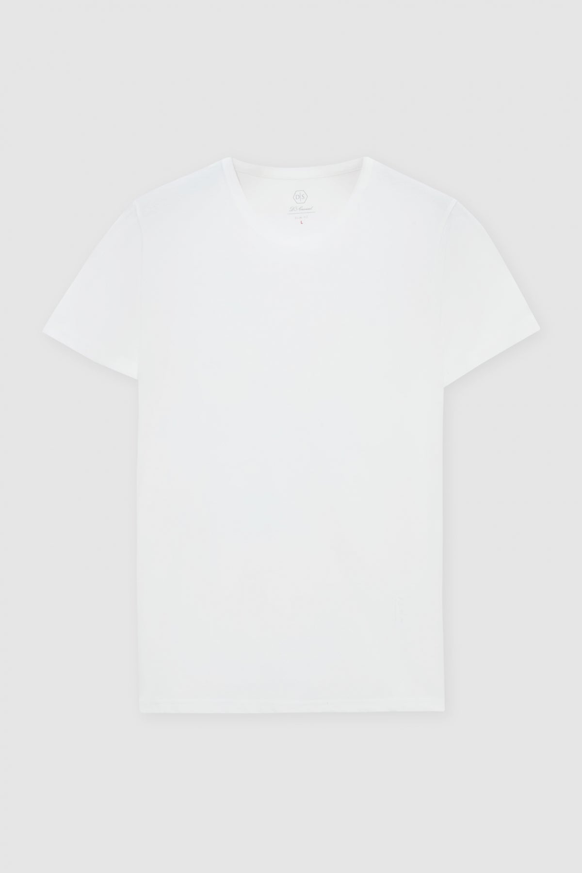 Ds Damat Slim Fit Crew Neck 100% Cotton Breathable T-Shirt  - White