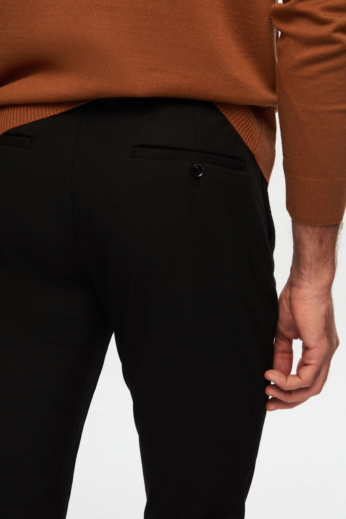 Ds Damat Slim Fit Elastic Waist Drawstring Zippered Stretchable Relaxed Jogger Pants  - Black