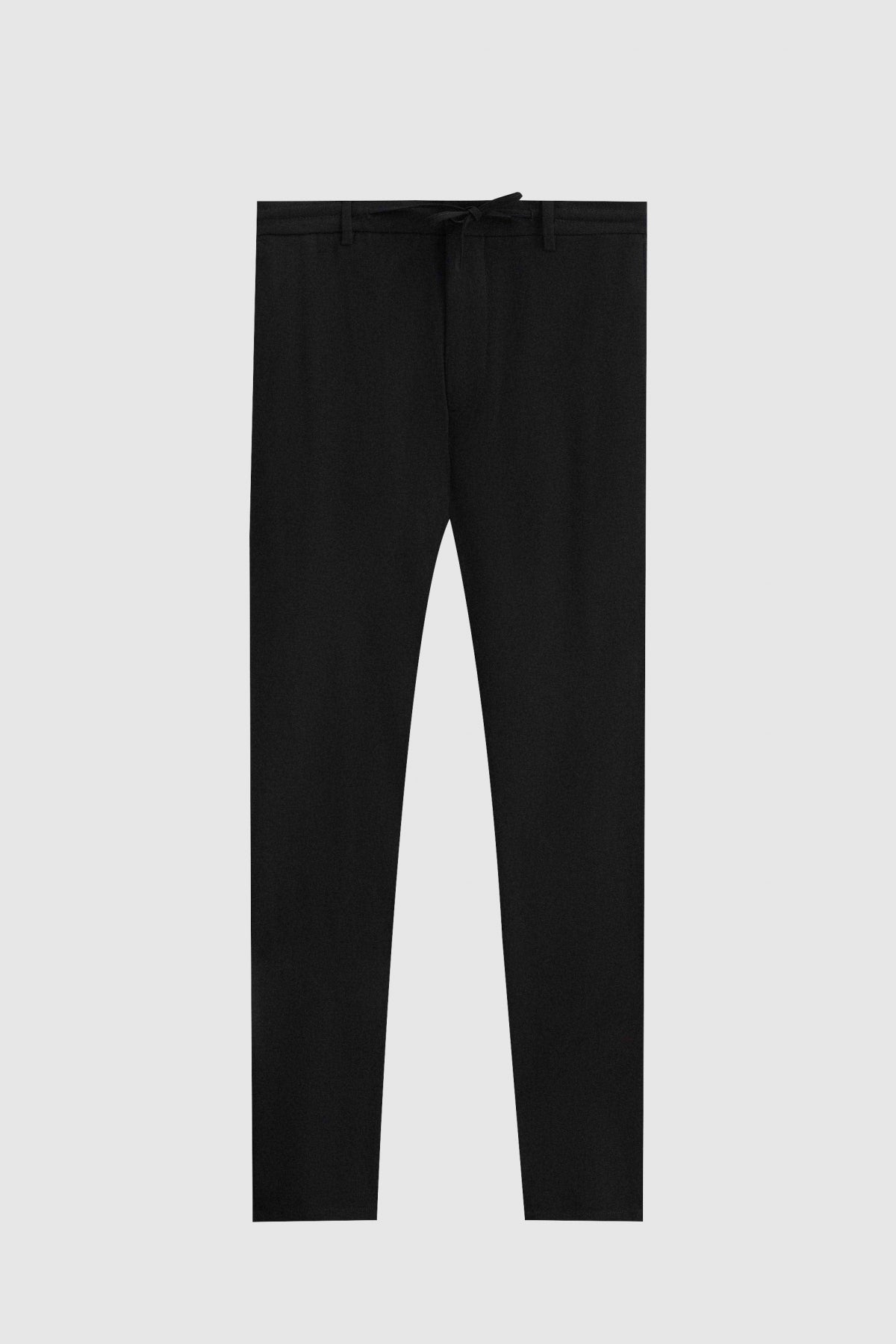 Ds Damat Slim Fit Elastic Waist Drawstring Zippered Stretchable Relaxed Jogger Pants  - Black