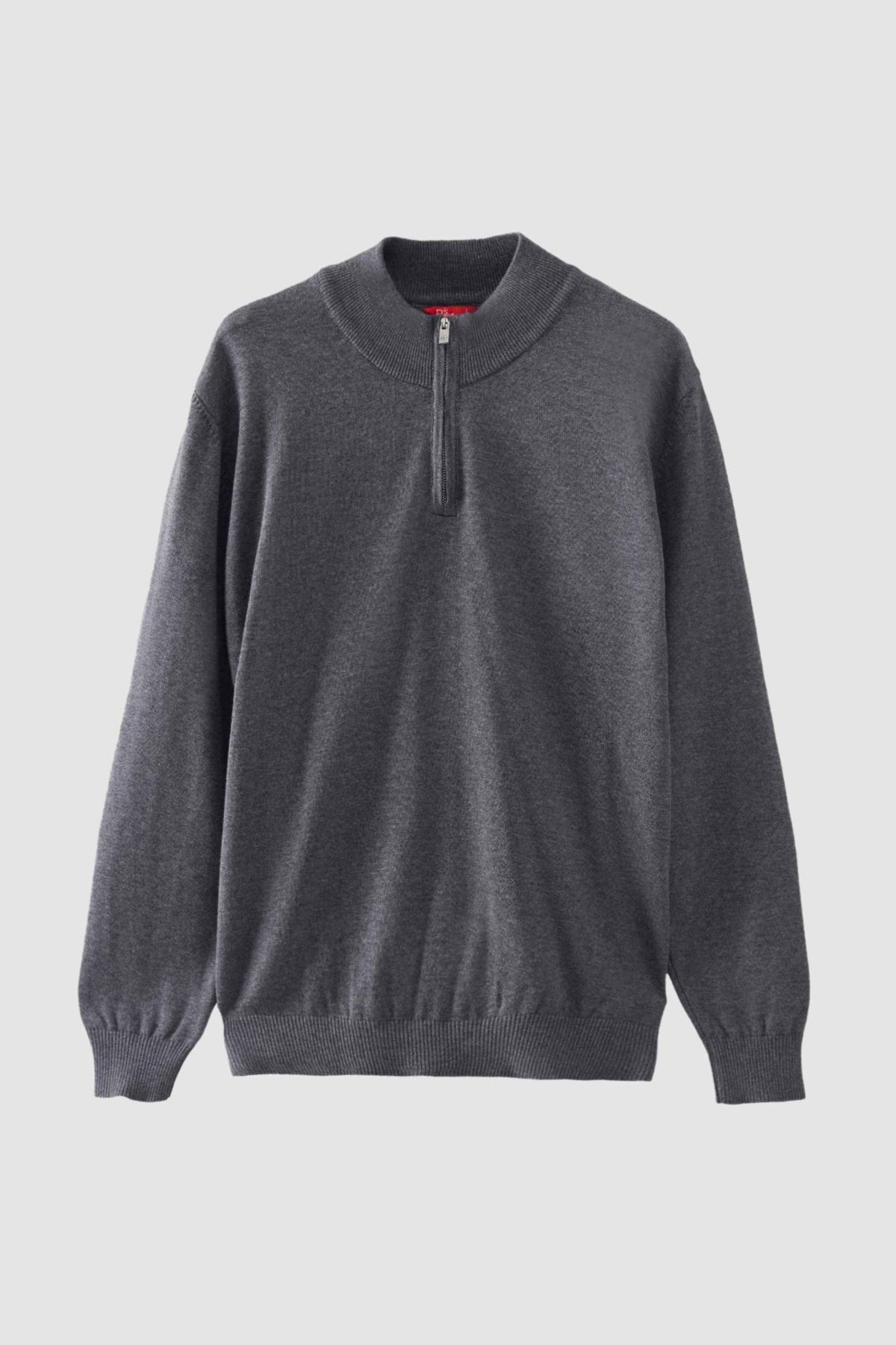 Ds Damat Slim Fit Half-Zip Knit Sweater  - Anthracite