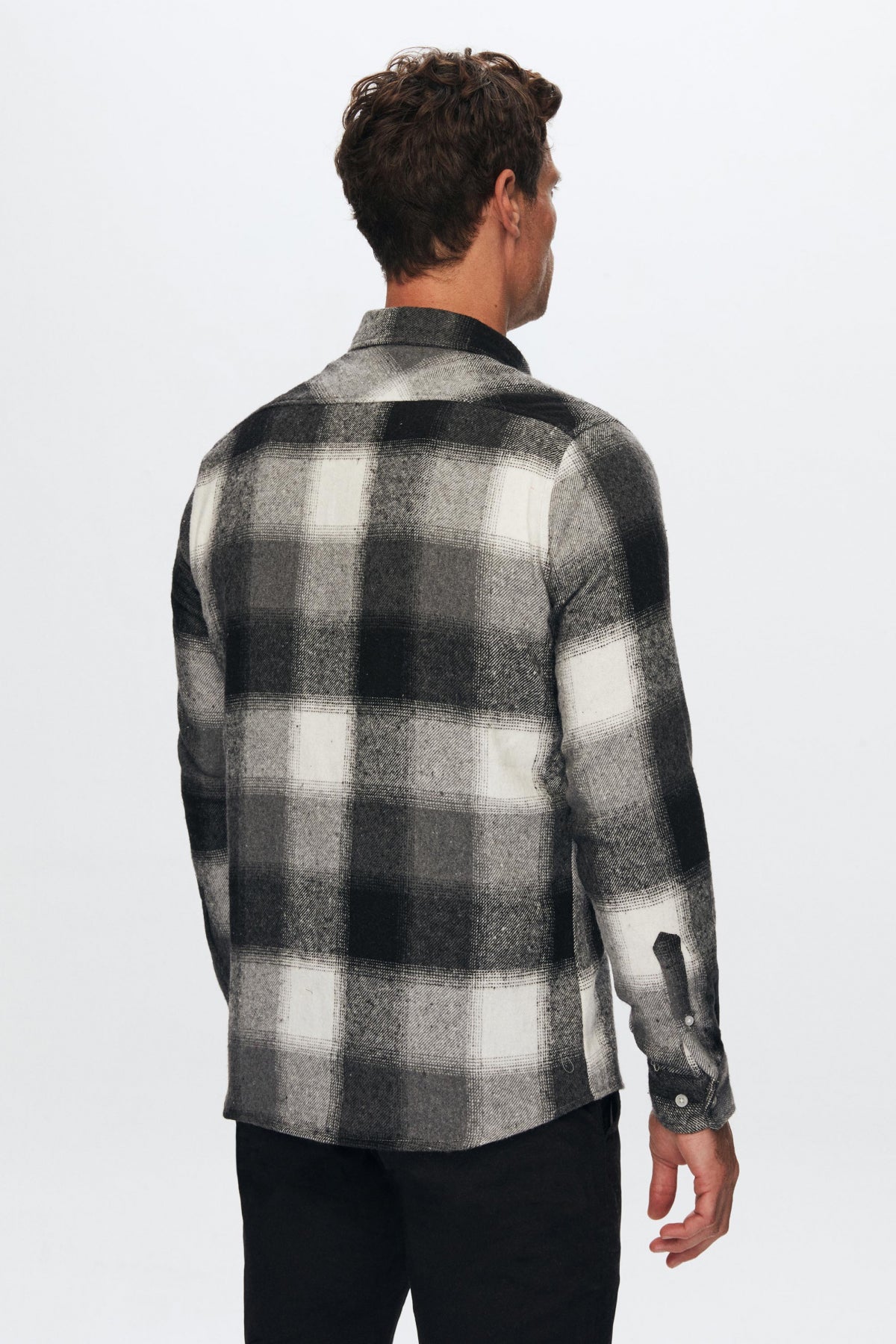 Ds Damat Slim Fit Plaid Lumberjack Shirt  - Black