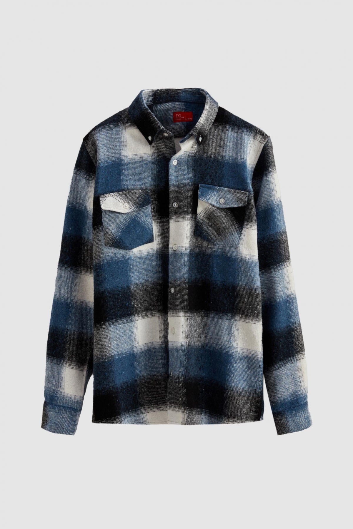 Ds Damat Slim Fit Plaid Lumberjack Shirt  - Blue