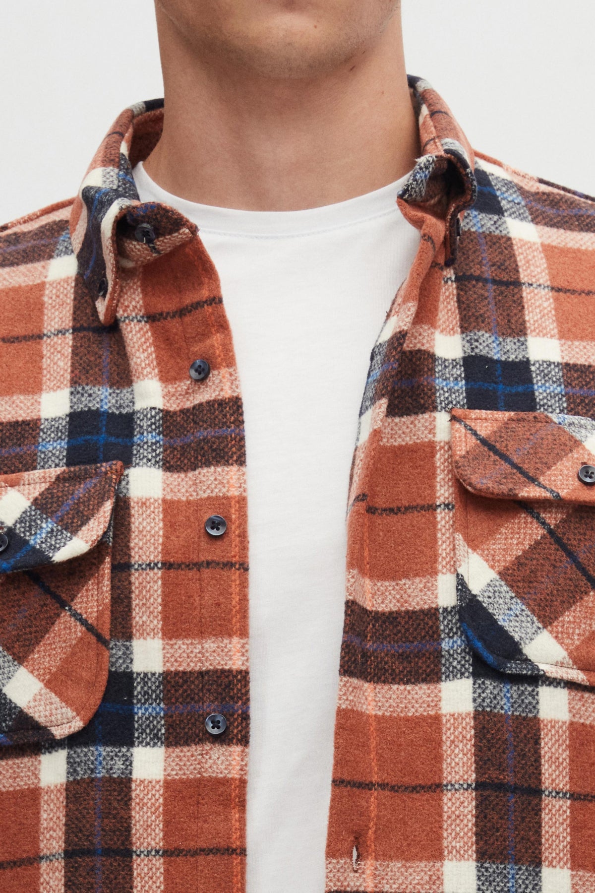 Ds Damat Slim Fit Plaid Lumberjack Shirt  - Cinnamon