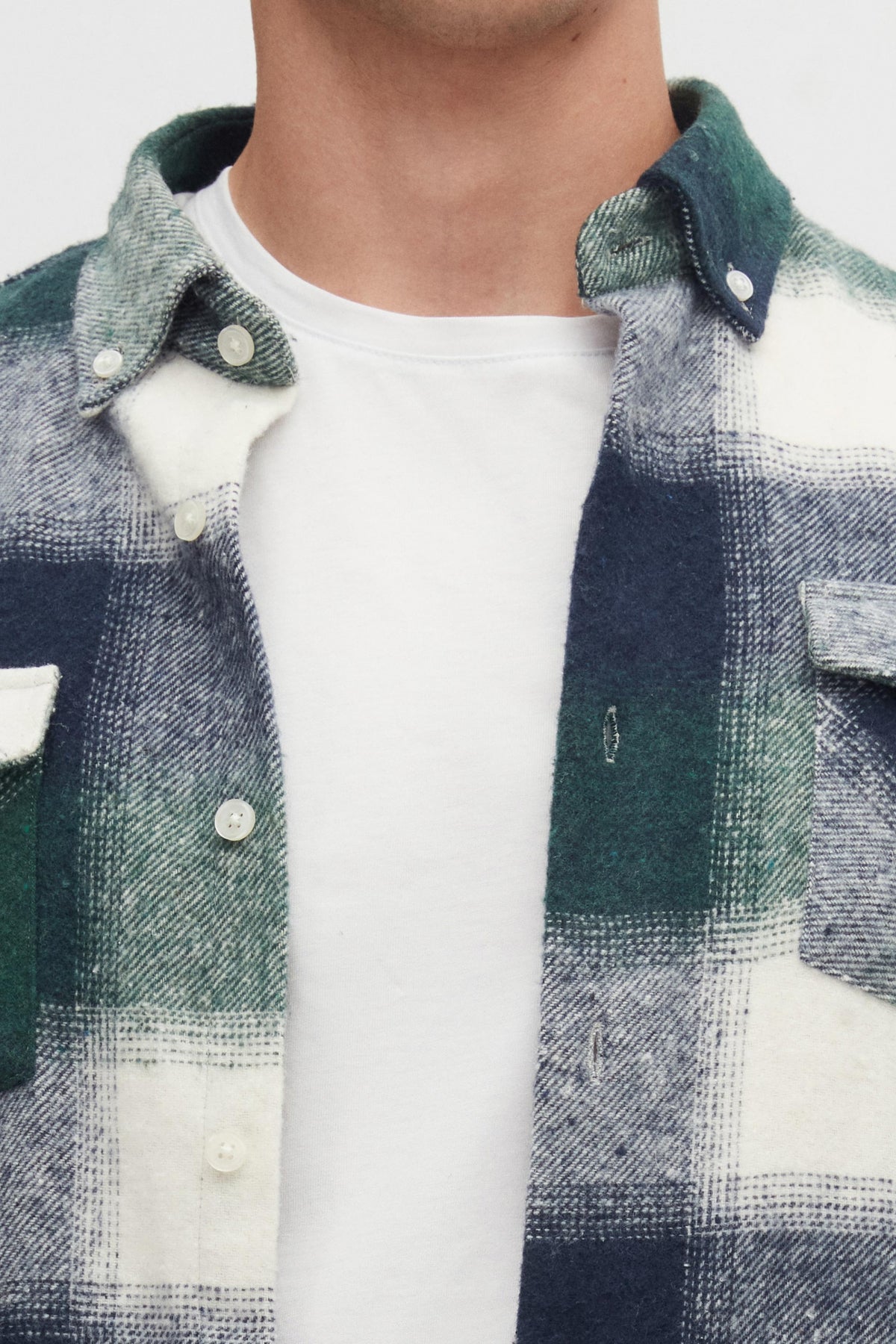 Ds Damat Slim Fit Plaid Lumberjack Shirt  - Green