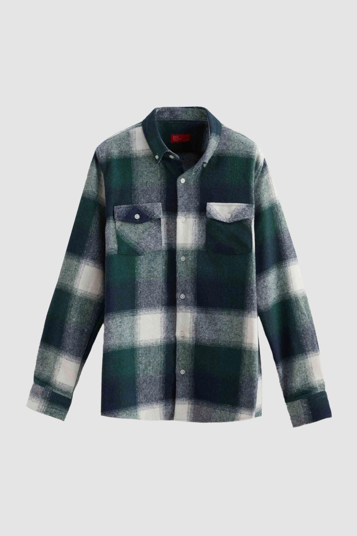 Ds Damat Slim Fit Plaid Lumberjack Shirt  - Green