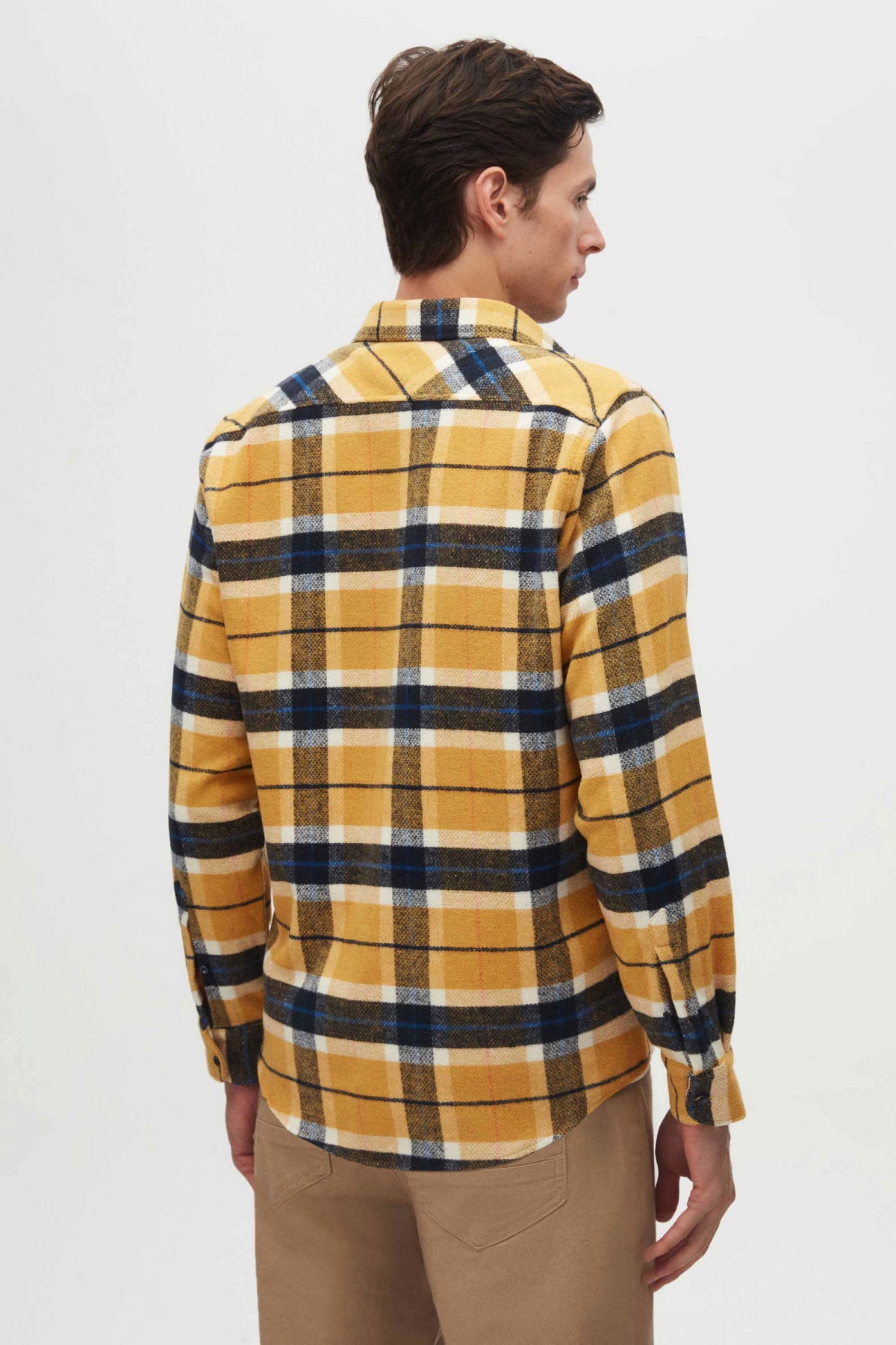 Ds Damat Slim Fit Plaid Lumberjack Shirt  - Mustard