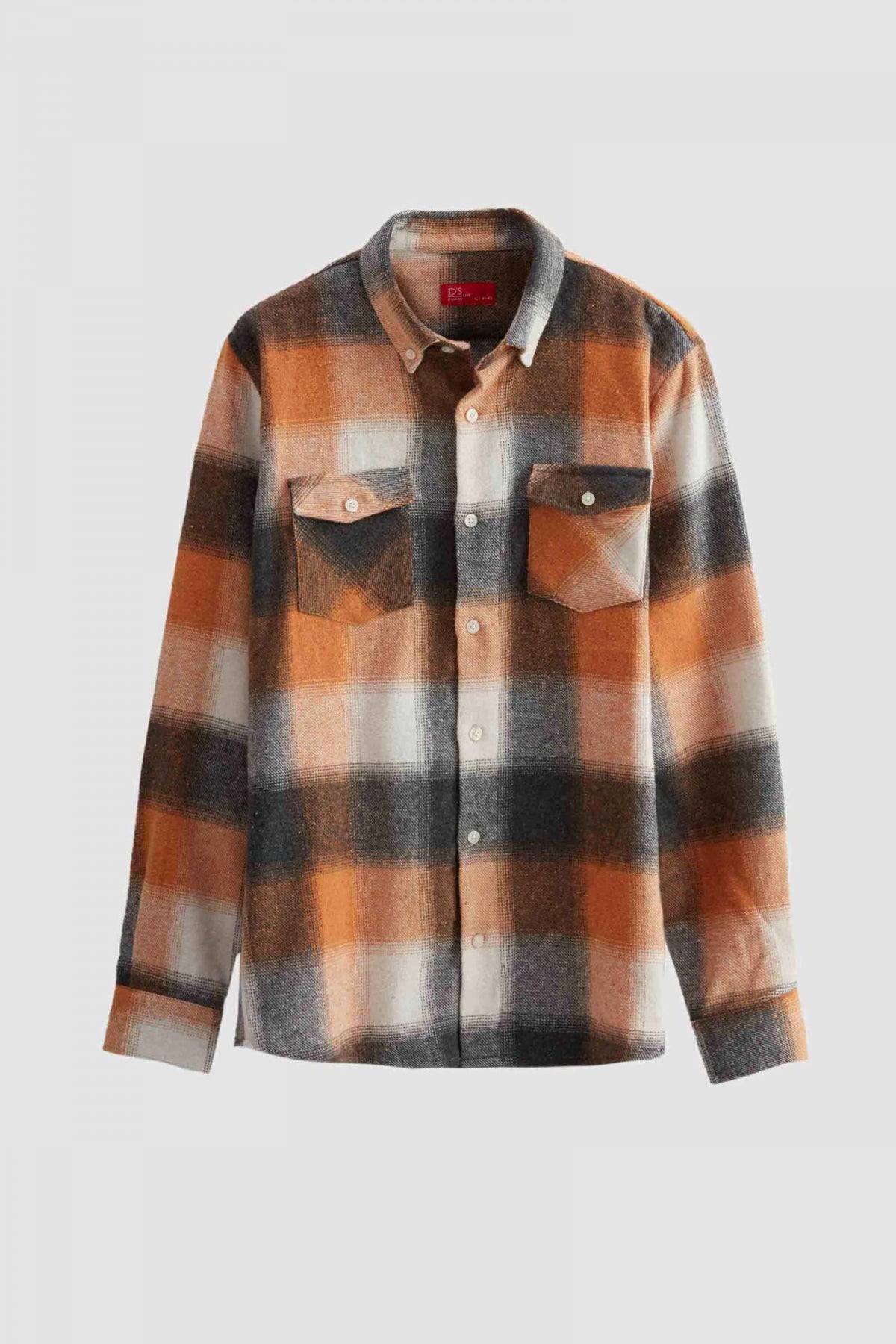 Ds Damat Slim Fit Plaid Lumberjack Shirt  - Orange