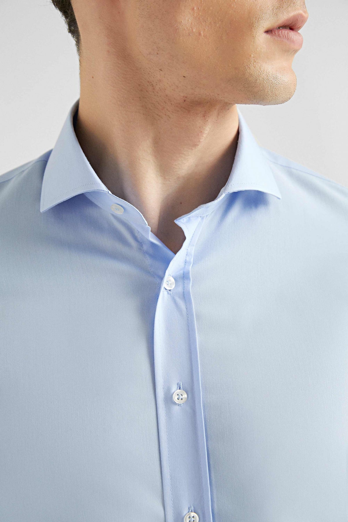 Ds Damat Slim Fit Plain Nano Care Shirt  - Blue