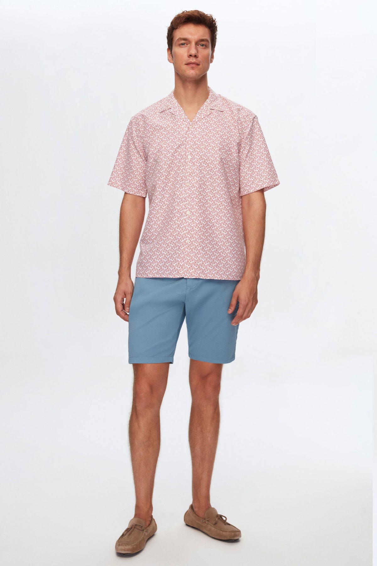 Ds Damat Slim Fit Side Pocket Cotton Chino Shorts  - Indigo