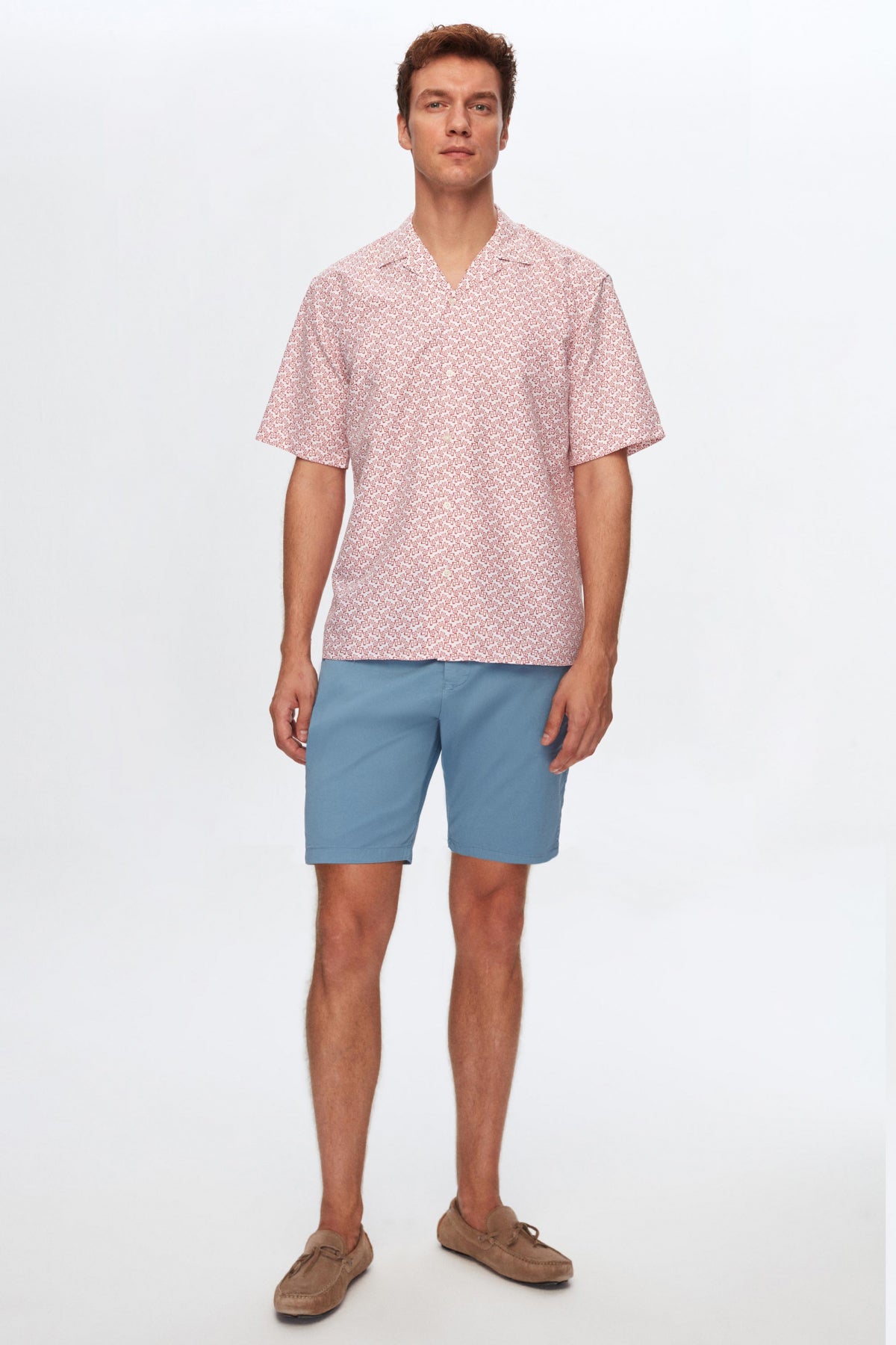 Ds Damat Slim Fit Side Pocket Cotton Chino Shorts  - Indigo