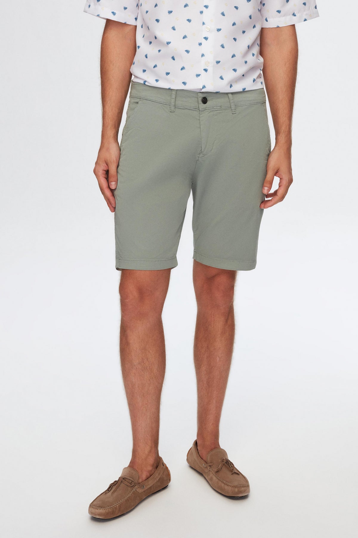 Ds Damat Slim Fit Side Pocket Cotton Chino Shorts  - Mint